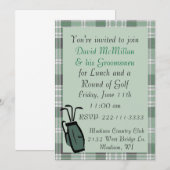Groom's Golf Party Invitation Kaart (Voorkant / Achterkant)