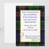 Groom's Golf Party Invitation Kaart (Voorkant / Achterkant)