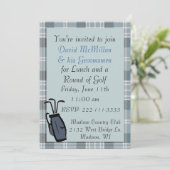 Groom's Golf Party Invitation Kaart (Staand voorkant)