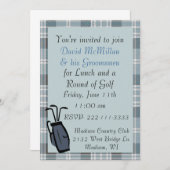 Groom's Golf Party Invitation Kaart (Voorkant / Achterkant)