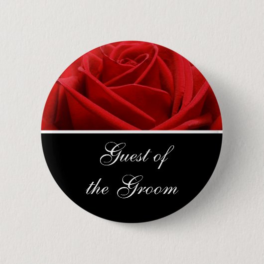 Groom's Guest Wedding Reception Identification Ronde Button 5,7 Cm (Voorkant)