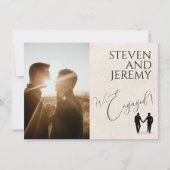 Grooms Happy Verloving Aankondiging (Voorkant)