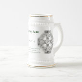 Grooms Irish Blessing Celtic Cross Stein Bierpul (Voorkant rechts)