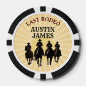 Grooms laatste Rodeo Yeehaw Sunset vrijgezellenfee Poker Chips (Voorkant)