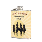 Groom's Last Rodeo Sunset Groomsman vrijgezellenfe Heupfles (Links)