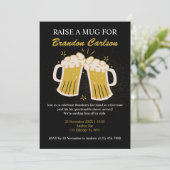 Groom's Last Toast & Beer Bash Bachelor Invitation Kaart (Staand voorkant)