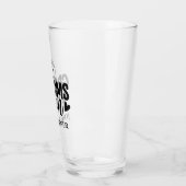 Grooms Man aangepaste typografie bruiloft Glas (Links)