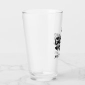 Grooms Man aangepaste typografie bruiloft Glas (Rechts)