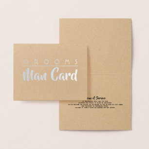 Grooms Man Servicevoorwaarden - Funny Proposal Folie Kaarten