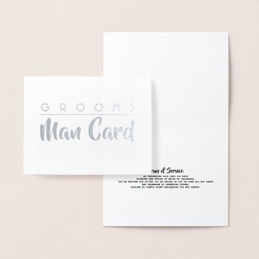 Grooms Man Servicevoorwaarden - Funny Proposal Folie Kaarten (Display)