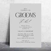 Grooms Moderne Typografie Trouwdouche Kaart