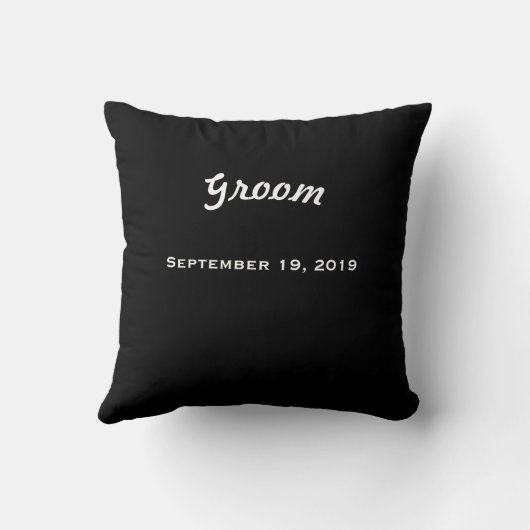 Groom's Mustache Tuxedo Black Stropdas Pillow Kussen (Achterkant)