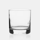 Groom's Naam Zwart Tuxedo trouwdatum Whisky Glas (Links)