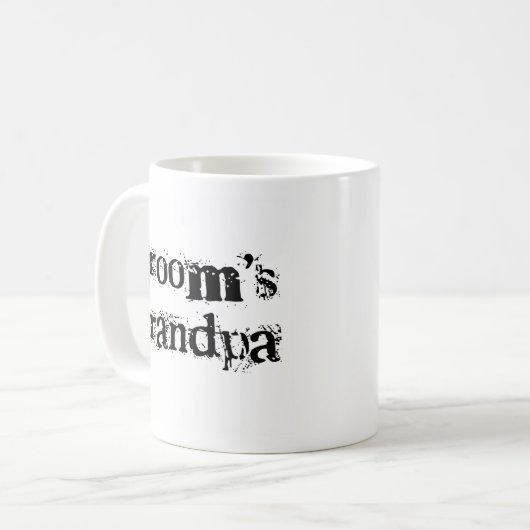Groom's opa zwarte tekst koffiemok (Voorkant links)