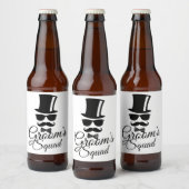 Groom's squad bier etiket (Flessen)