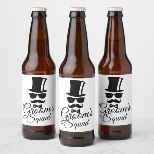 Groom's squad bier etiket (Flessen)