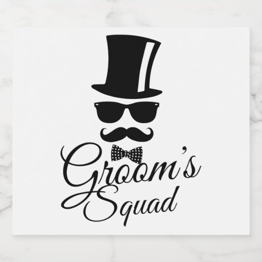 Groom's squad bier etiket (Enkel label)