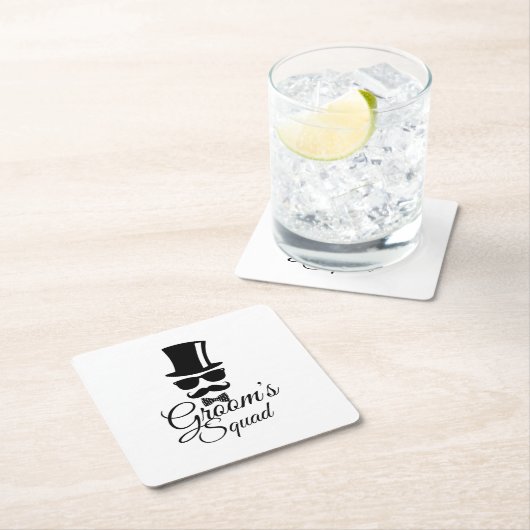 Groom's squad kartonnen onderzetters (Insitu)