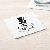 Groom's squad kartonnen onderzetters (Schuin)