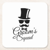 Groom's squad kartonnen onderzetters (Voorkant)