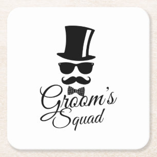 Groom's squad kartonnen onderzetters