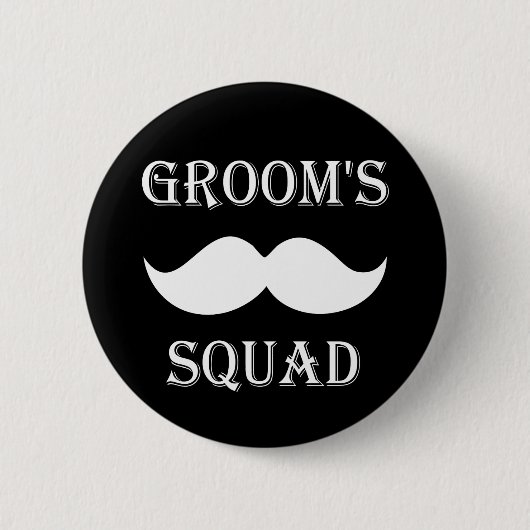 Groom's Squad-knop Ronde Button 5,7 Cm (Voorkant)