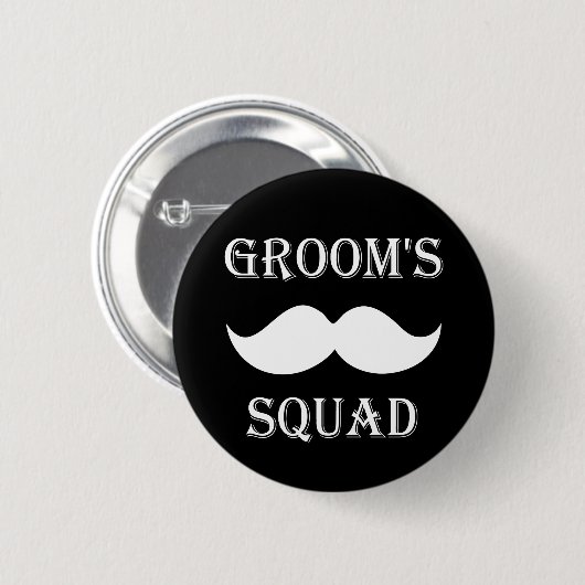 Groom's Squad-knop Ronde Button 5,7 Cm (Voorkant /achterkant)