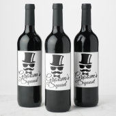 Groom's squad wijn etiket (Flessen)