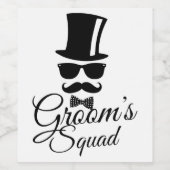 Groom's squad wijn etiket (Enkel label)