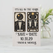 Grooms Tarot Save The Date (Staand voorkant)