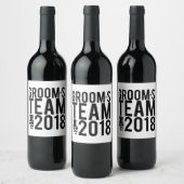 Groom's team 2018 wijn etiket (Flessen)