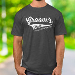 Groom's Team Aangepaste Bruiloft Bachelor Party Sp T-shirt<br><div class="desc">Het perfecte t-shirt voor al je groomsmen,  Groom's Team en Bachelor Party. Personaliseer met uw eigen tekst - voeg een datum,  naam,  feestlocatie,  enz. toe (of verwijder). Verander eenvoudig de kleur van het t-shirt.</div>