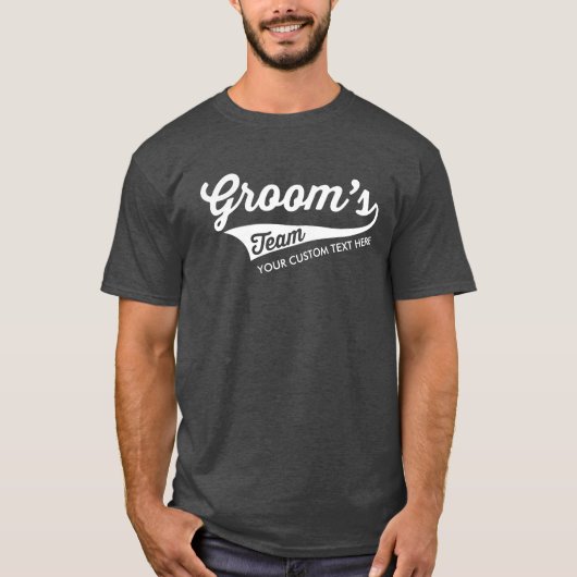 Groom's Team Aangepaste Bruiloft Bachelor Party Sp T-shirt (Voorkant)