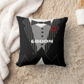 Grooms Tuxedo Pillow-Choose Vloerkleur Kussen (Deken)