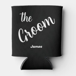 Groom's Wedding Custom Top Hat and Bow Tie Blikjeskoeler