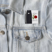 Groom's Wedding Party Vierkante Button 5,1 Cm (In situ)