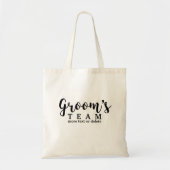 Groom's Wedding Team, Crew, Squad, Modern Script Tote Bag (Voorkant)