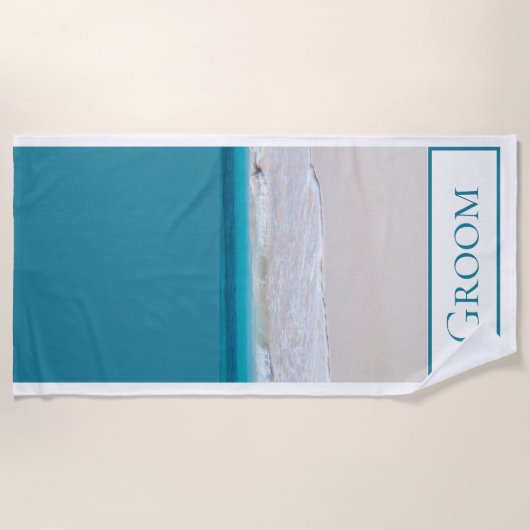 Grooms White Sandy Beach Handdoek (Voorkant)