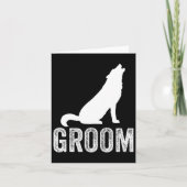 Grooms Wolf Bachelor Wedding Groomsmen Team Kaart (Voorkant)