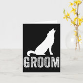 Grooms Wolf Bachelor Wedding Groomsmen Team Kaart (Gele Bloem)