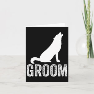Grooms Wolf Bachelor Wedding Groomsmen Team Kaart
