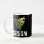 Grooms Wolf Bachelor Wedding Groomsmen Team Koffiemok (Links)