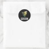 Grooms Wolf Bachelor Wedding Groomsmen Team Ronde Sticker (Tas)
