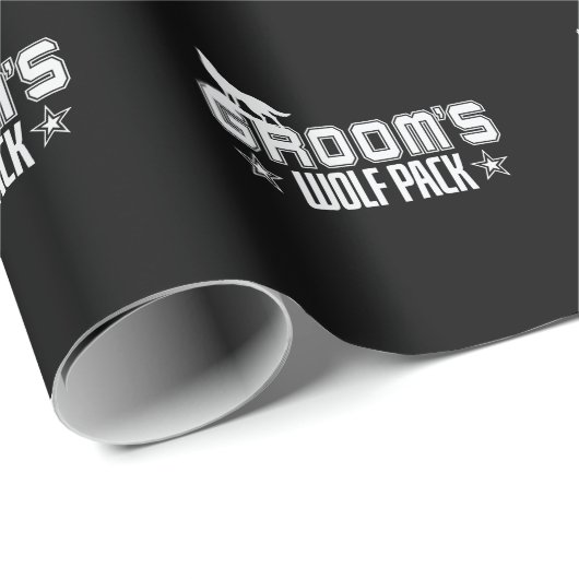 Groom's Wolfpack Männer Bachelor Feier Cadeaupapier (Rol Hoek)