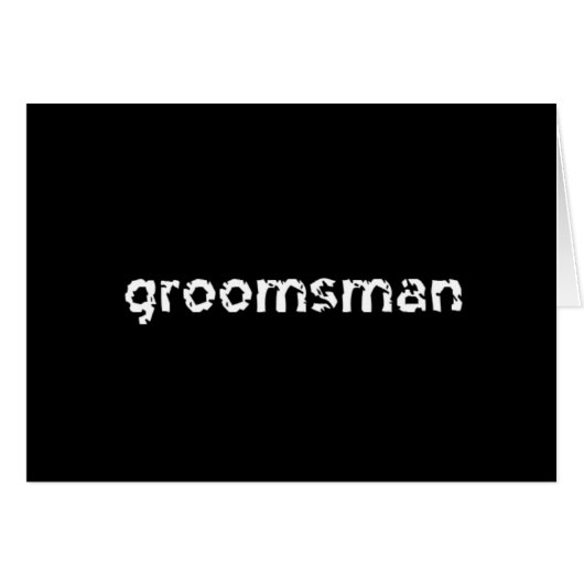 Groomsman (Voorkant Horizontaal)
