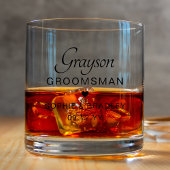 Groomsman Aangepaste Gepersonaliseerde Naam Bruilo Whisky Glas