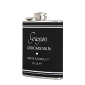 Groomsman Aangepaste Gepersonaliseerde Wedding Par Heupfles (Links)