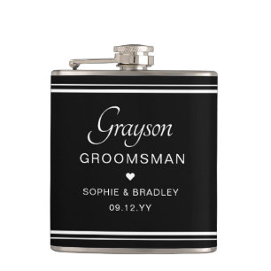 Groomsman Aangepaste Gepersonaliseerde Wedding Par Heupfles