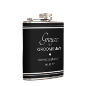 Groomsman Aangepaste Gepersonaliseerde Wedding Par Heupfles (Rechts)