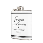 Groomsman Aangepaste Gepersonaliseerde Wedding Par Heupfles (Links)